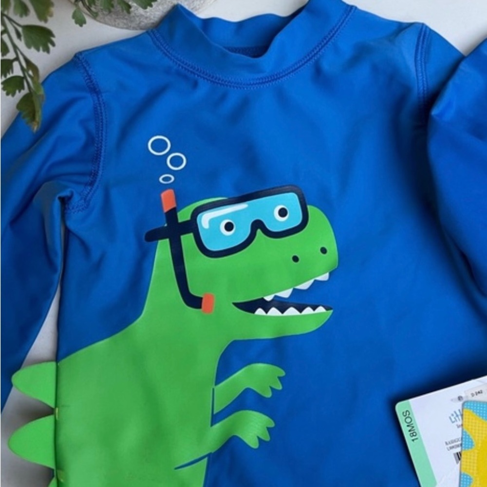 LITTLE ME rash guard 18 months old swimming long sleeve new with tags